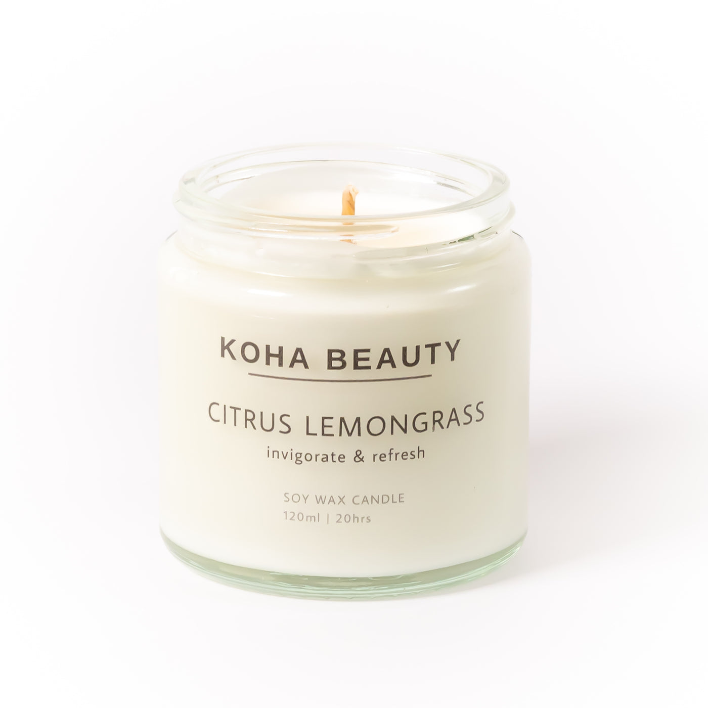 Buy Online Premium Quality Natural and Organic Citrus Lemongrass Soy wax candle | Buy Cruelty Free Cosmetics & Vegan Beauty Products Online - KOHA Beauty