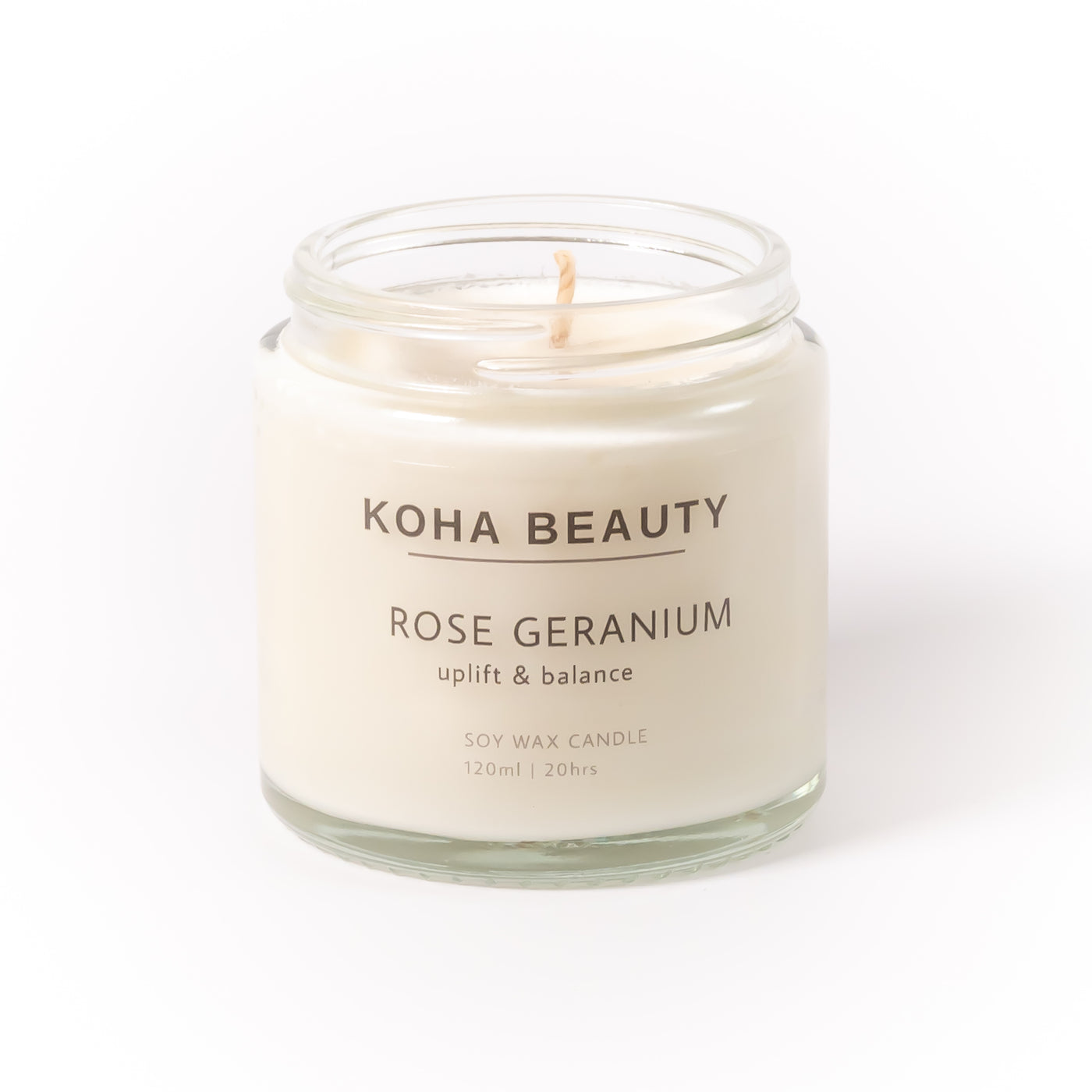 Buy Online Premium Quality Natural and Organic Rose Geranium Soy wax candle | Buy Cruelty Free Cosmetics & Vegan Beauty Products Online - KOHA Beauty