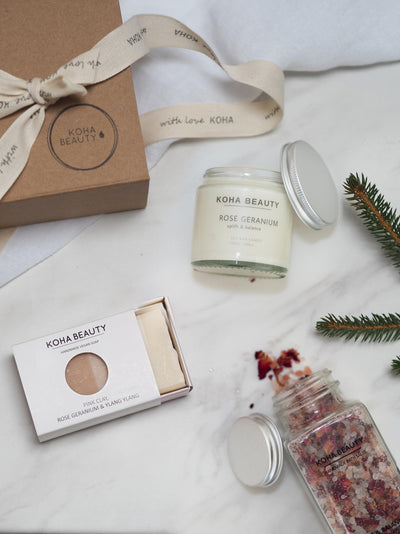 Buy Online Premium Quality Natural and Organic Rose Soak Pamper Package | Buy Cruelty Free Cosmetics & Vegan Beauty Products Online - KOHA Beauty