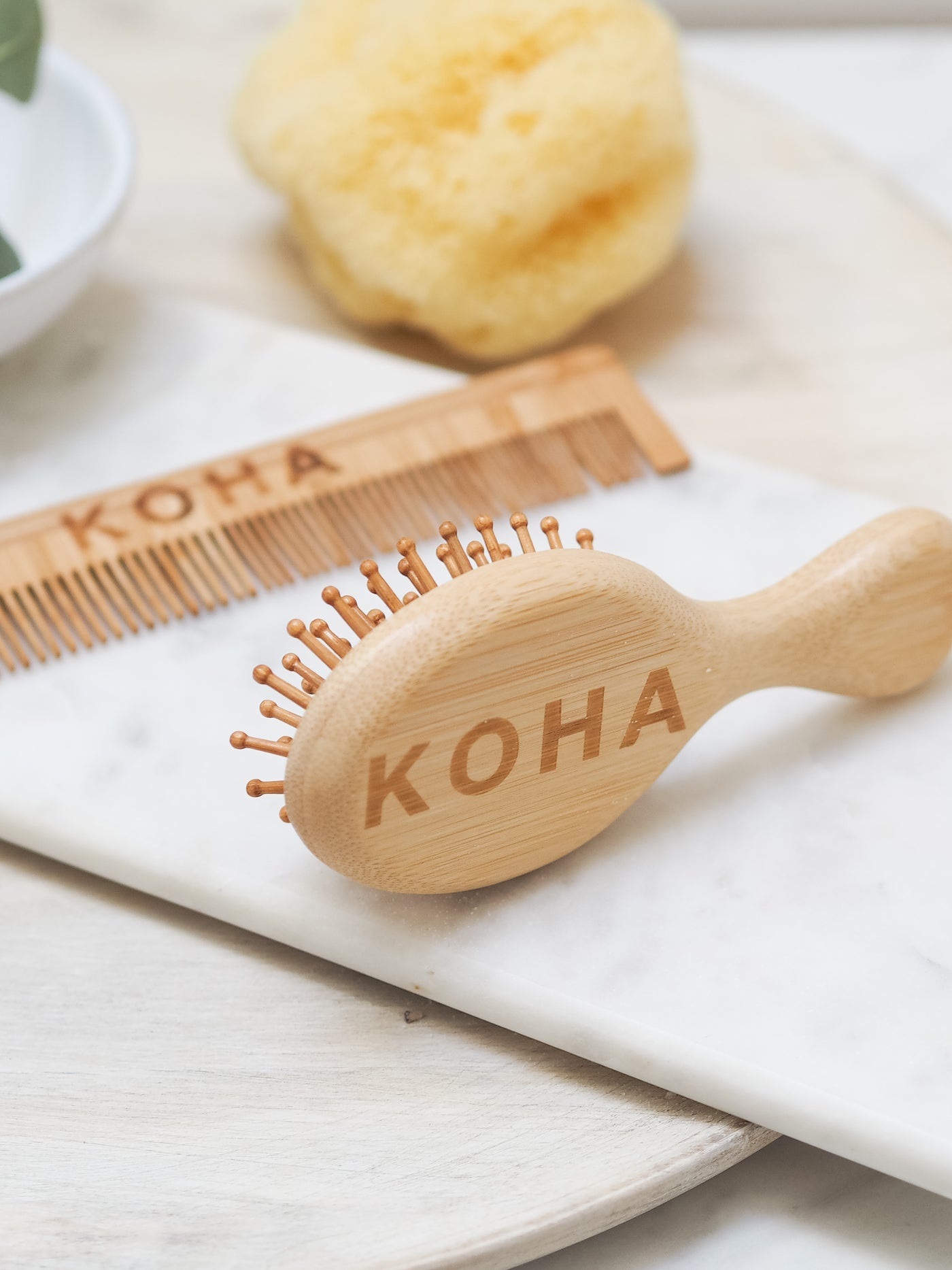 Buy Online Premium Quality Natural and Organic Bamboo Brush & Comb set | Buy Cruelty Free Cosmetics & Vegan Beauty Products Online - KOHA Beauty